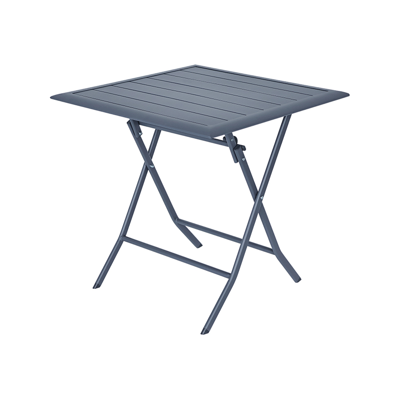 Anthrazit Quadratischer Bistrotisch aus Stahl mit Klappmechanismus